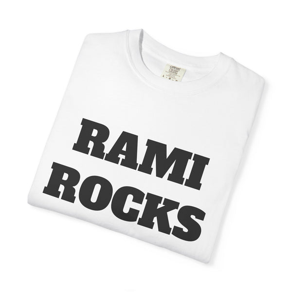RAMI ROCKS WORKSHOPS T-Shirt — Bold Text Workshop Tee